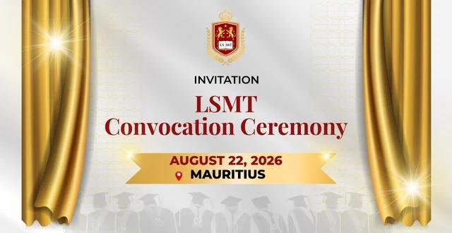 LSMT Convocation Mauritius — August 2026